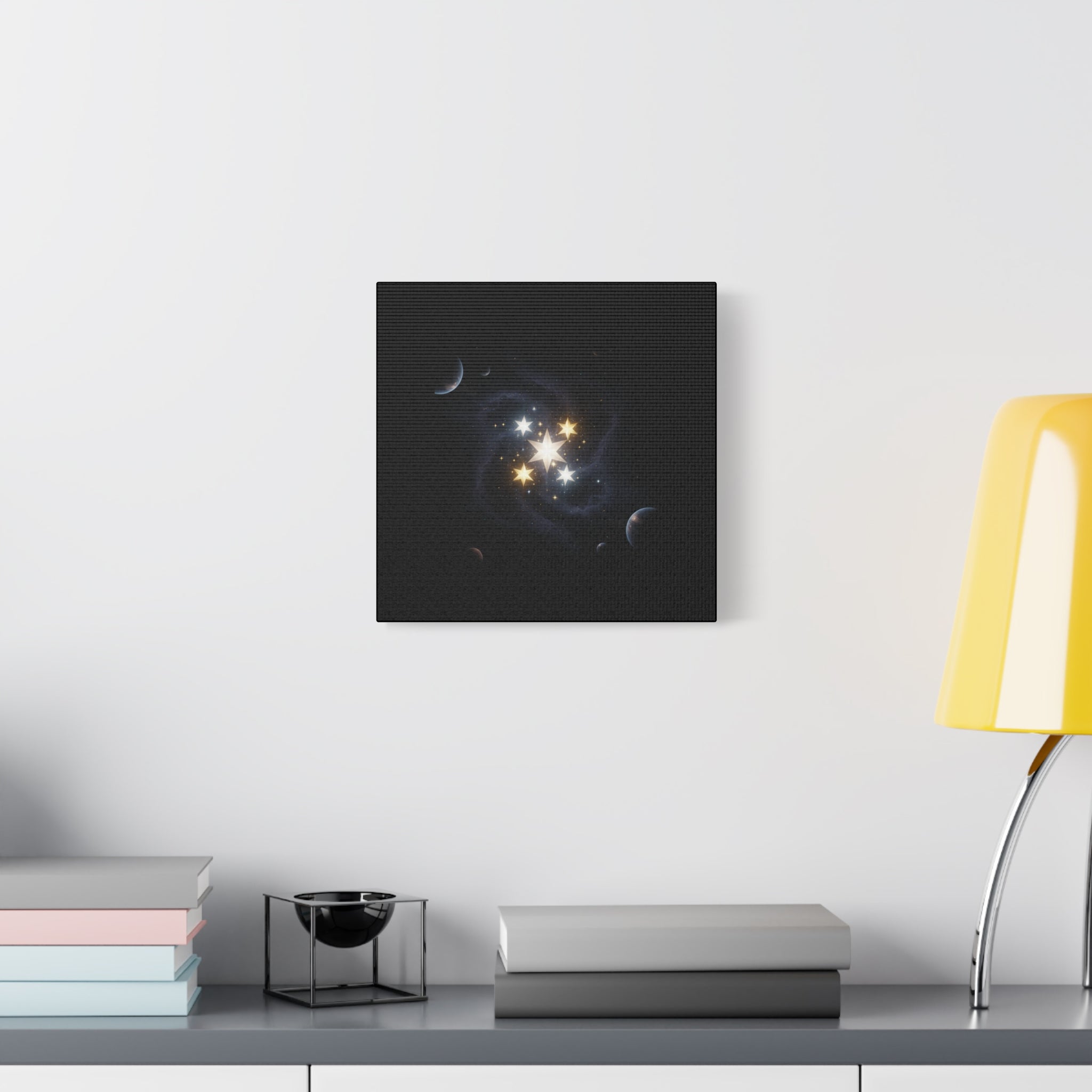 Power Runs Black PRB Glowing Star Constellation Canvas by Power Runs Black