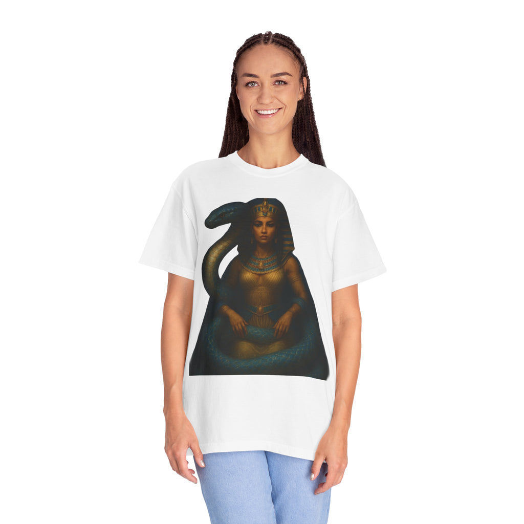 PRB Egyptian Goddess with Snake T-Shirt | Pharaoh Serpent Art Tee by Power Runs Black