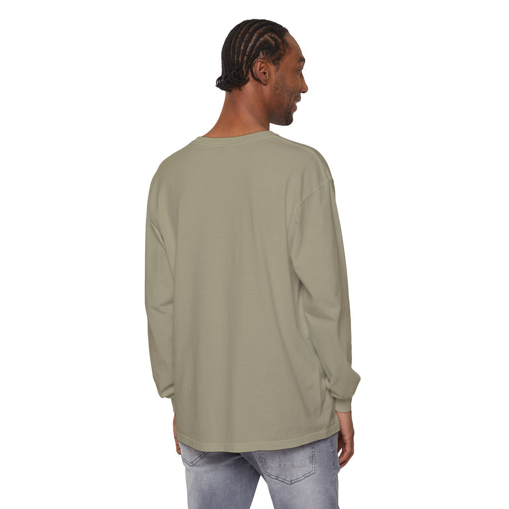 PRB Neon City Skyline Long Sleeve Shirt | Urban Nightscape Illustration by Power Runs Black
