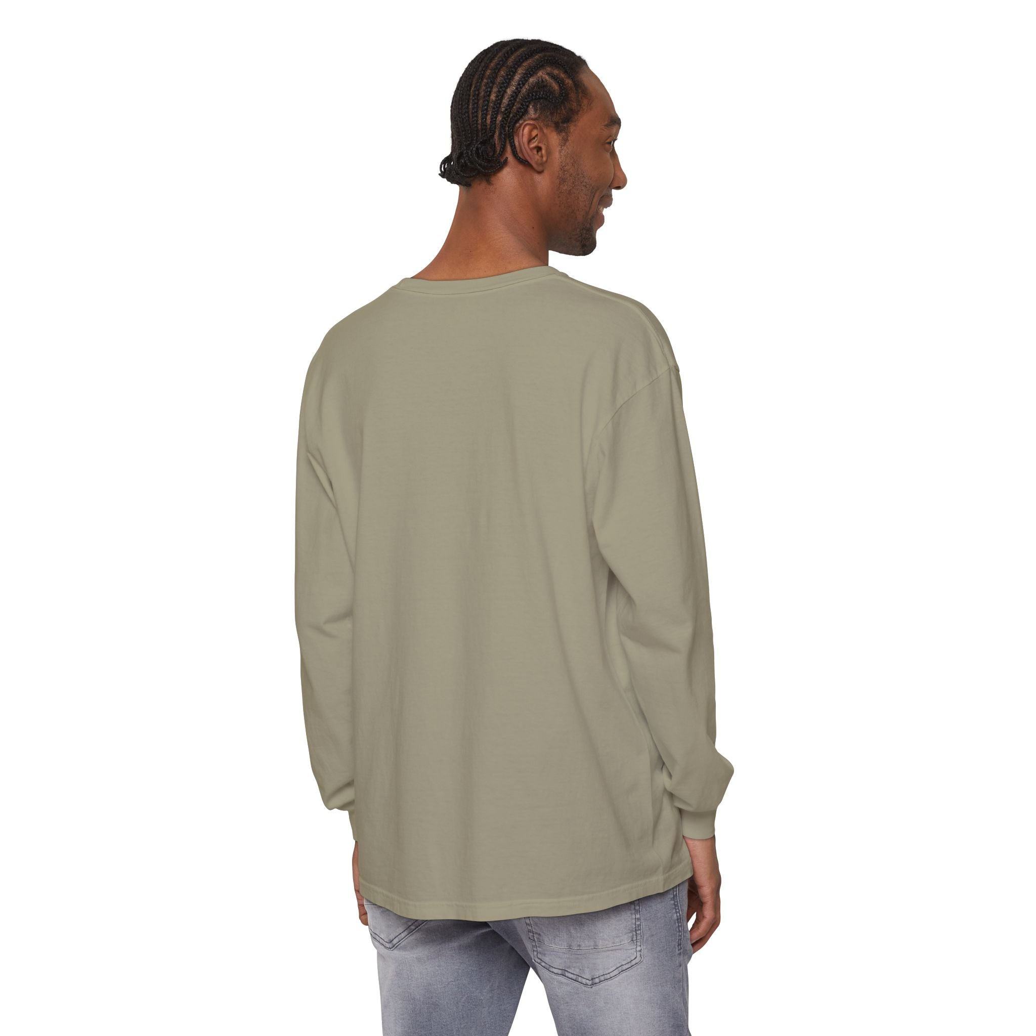 PRB Neon City Skyline Long Sleeve Shirt | Urban Nightscape Illustration by Power Runs Black