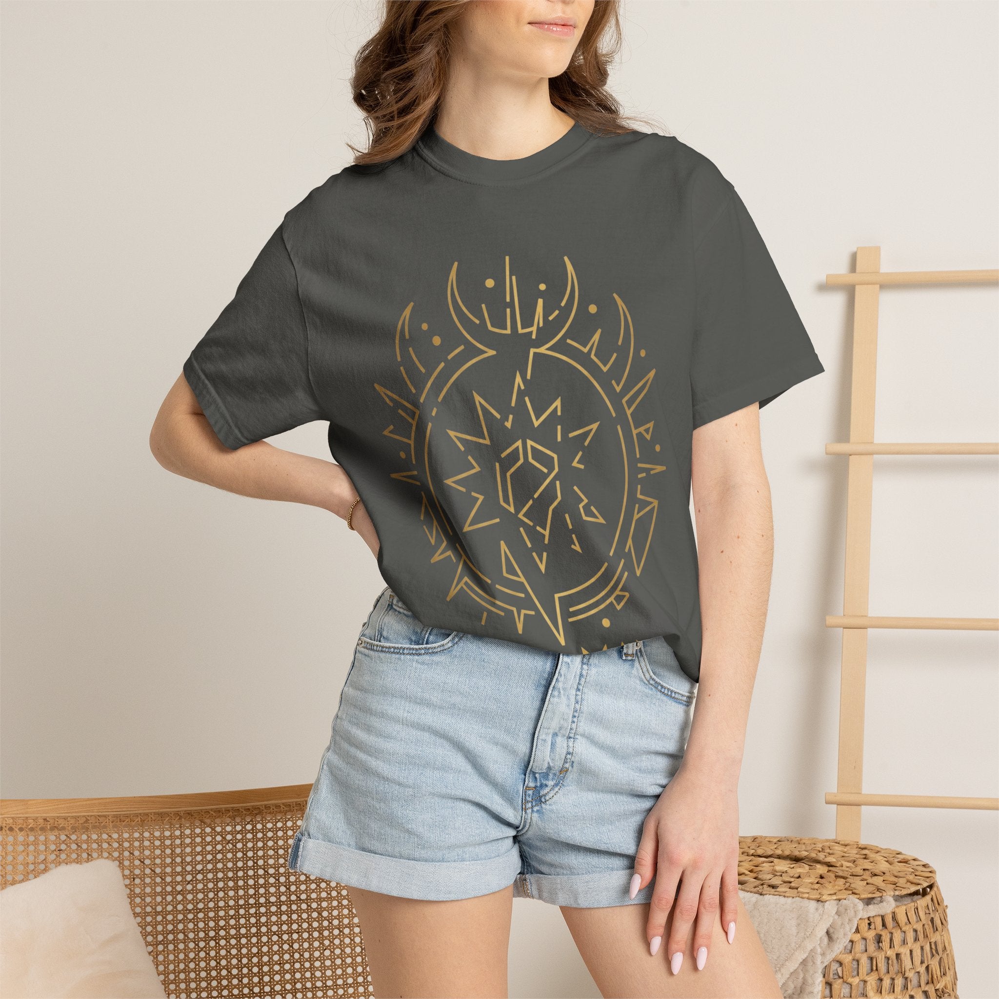 Power Runs Black PRB Cael Mór Symbol T-Shirt — ‘Nothing Connects’ Minimal Graphic Tee by Power Runs Black