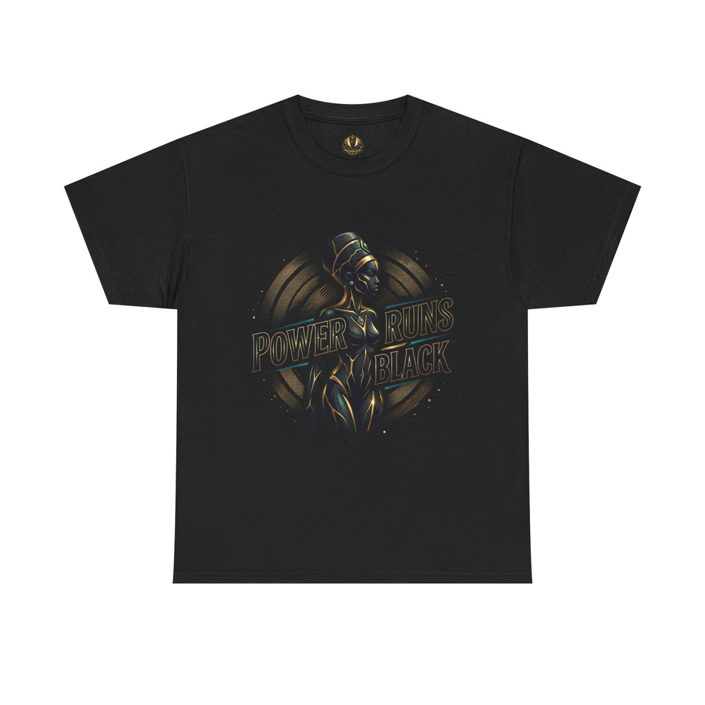 Power Runs Black Queen Goddess Graphics Tee by Power Runs Black