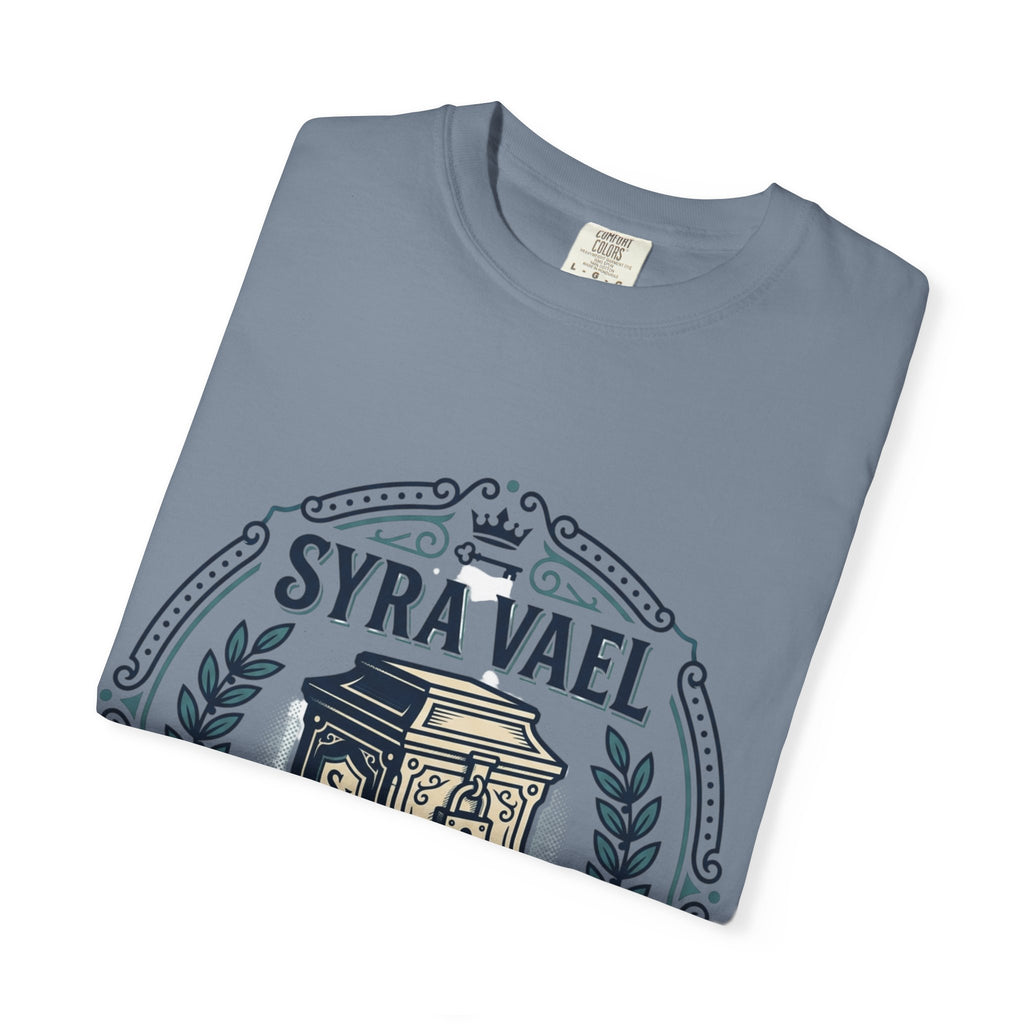 Power Runs Black PRB — Syra Vael Vintage Crest Tee by Power Runs Black