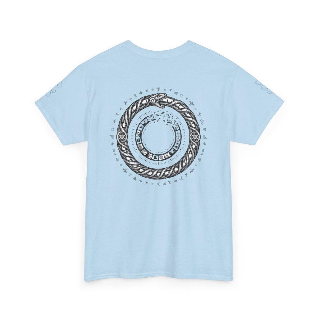 Power Runs Black — "The Agenda of the Arch" Retro TV Ouroboros Graphic Tee by Printify