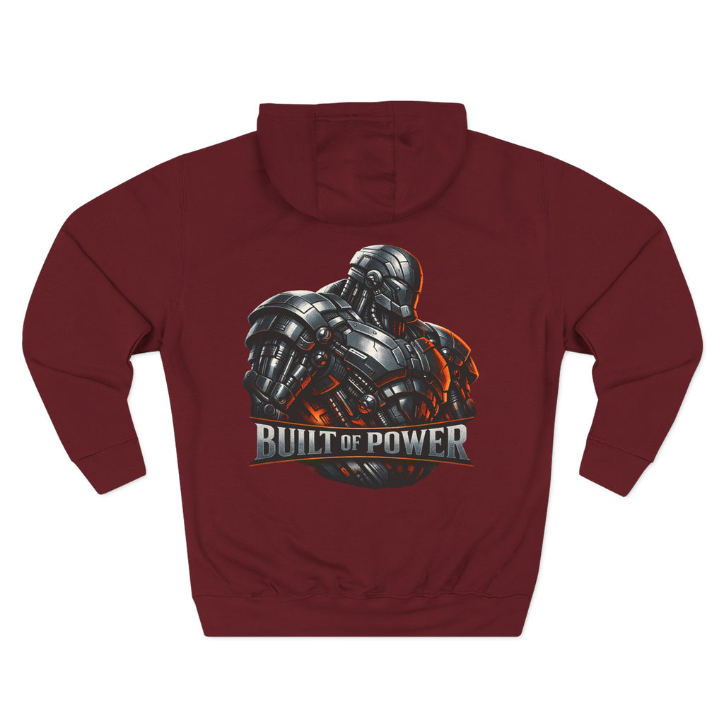 PRB Built of Power Graphic Hoodie — ‘Power Runs Black’ Industrial Mech Design by Power Runs Black