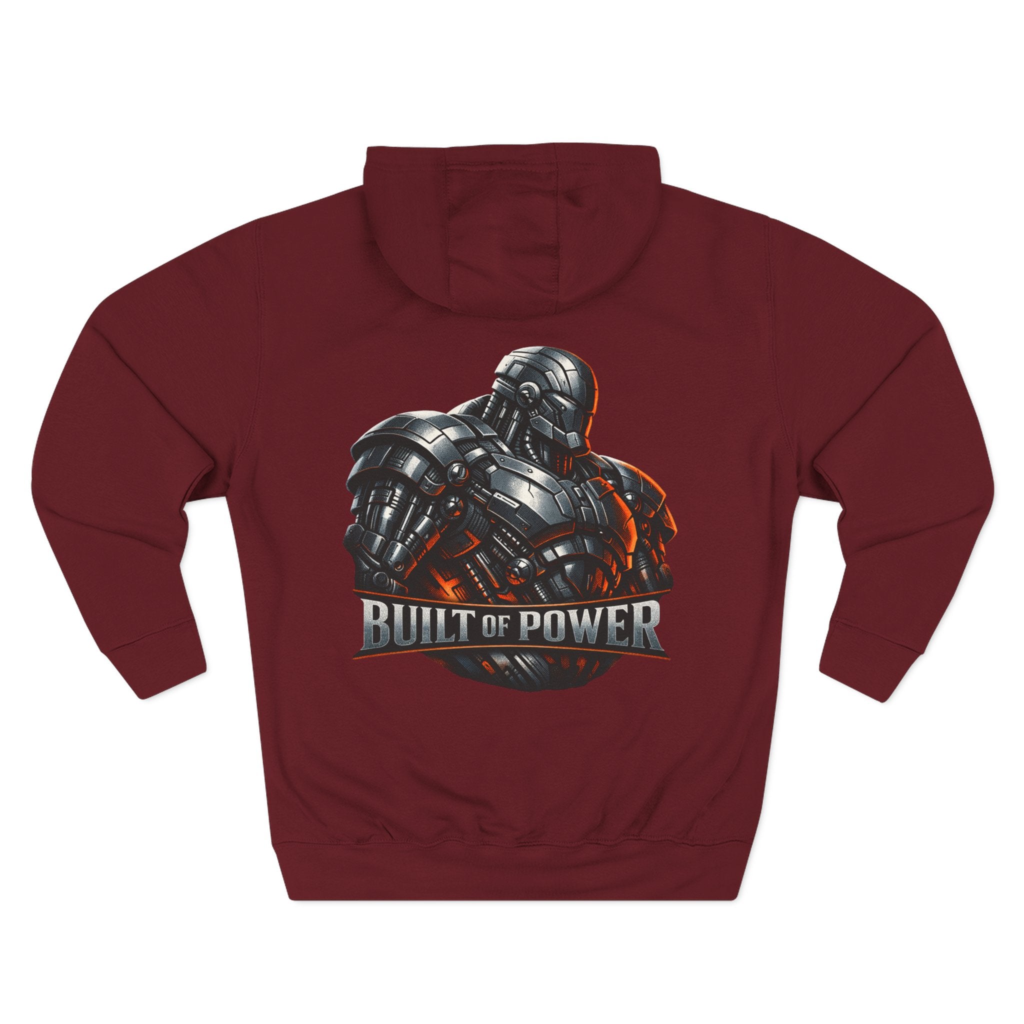 PRB Built of Power Graphic Hoodie — ‘Power Runs Black’ Industrial Mech Design by Power Runs Black