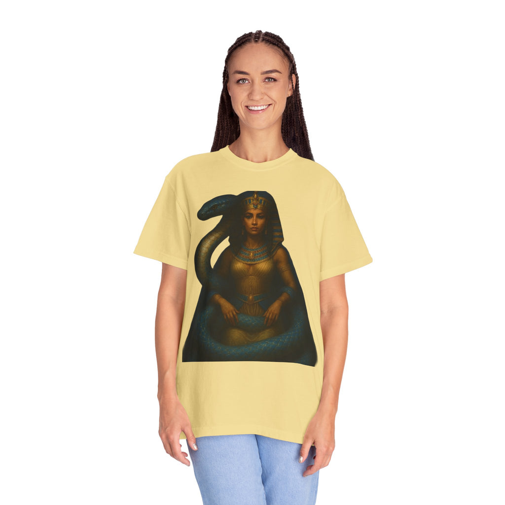 PRB Egyptian Goddess with Snake T-Shirt | Pharaoh Serpent Art Tee by Power Runs Black