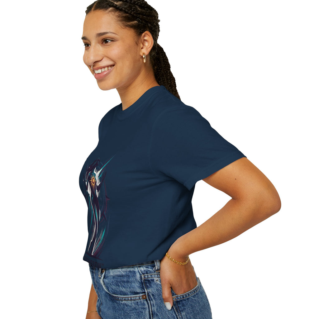 Power Runs Black PRB Ascension Graphic T-Shirt — Cosmic Silhouette Tee by Power Runs Black
