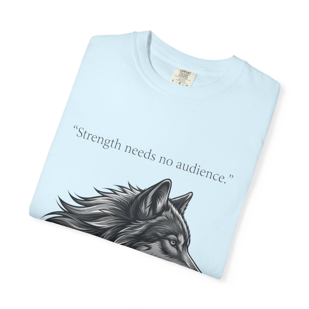 PRB Wolf Head T-Shirt — "Strength needs no audience" Inspirational Graphic Tee by Printify