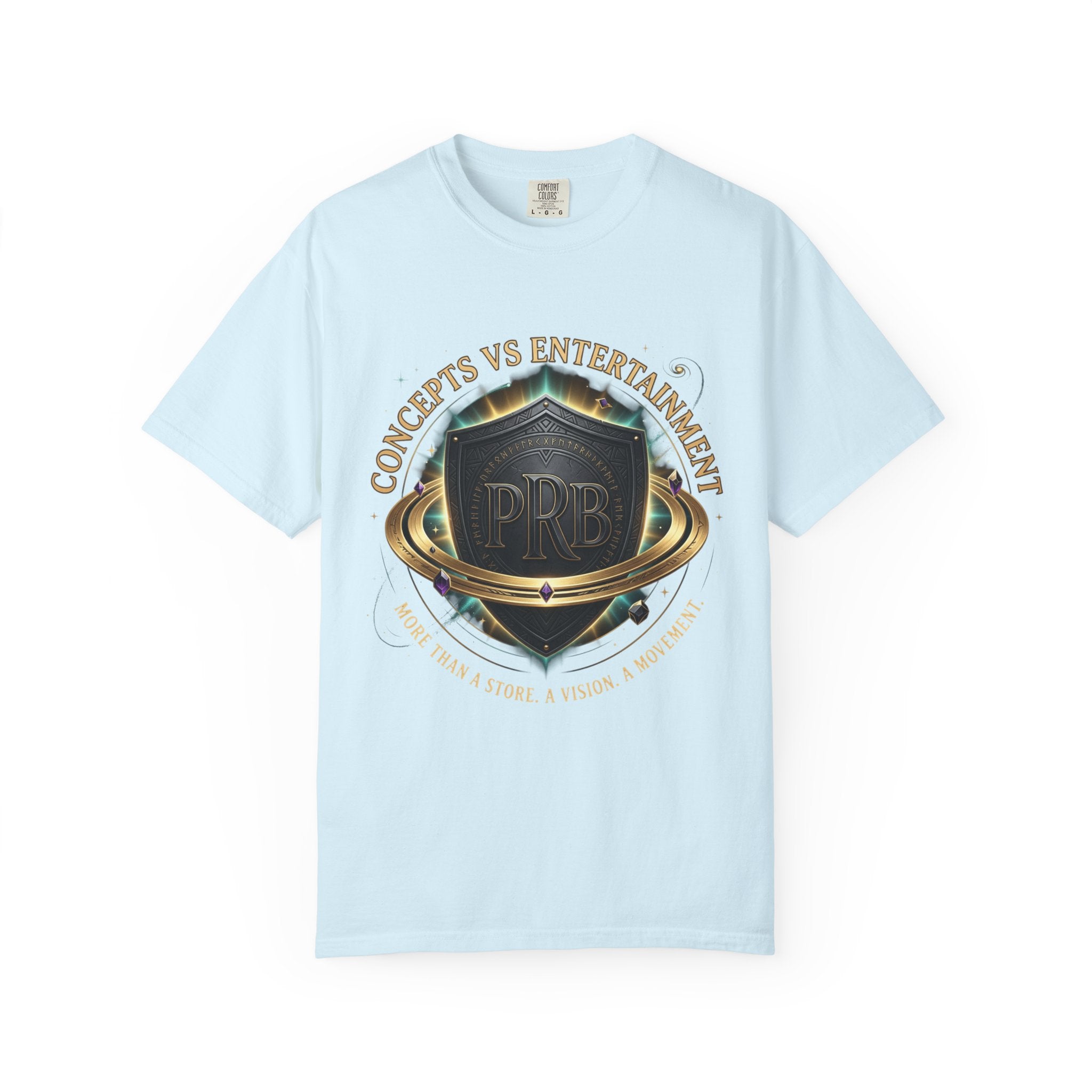 Concepts VS Entertainment Emblem Graphic T-Shirt | Heraldic Crest Tee by Printify