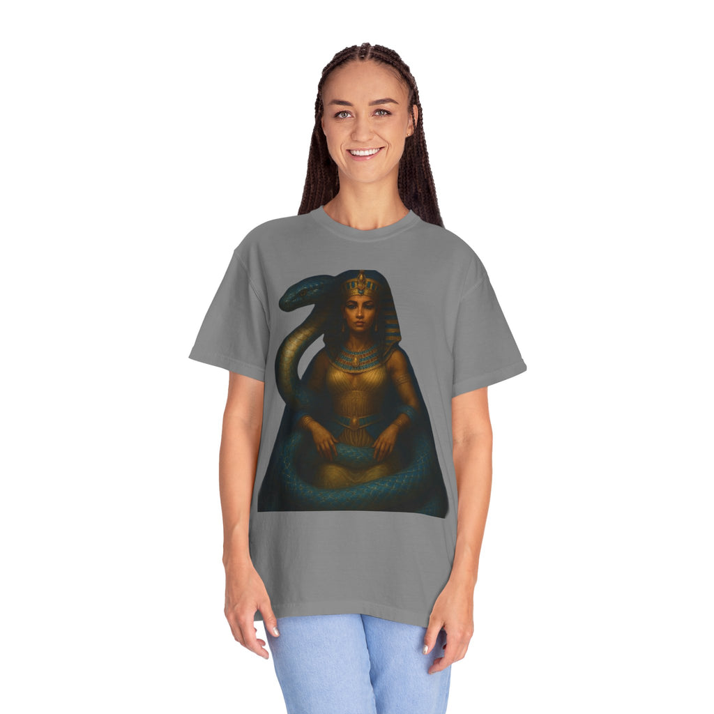 PRB Egyptian Goddess with Snake T-Shirt | Pharaoh Serpent Art Tee by Power Runs Black