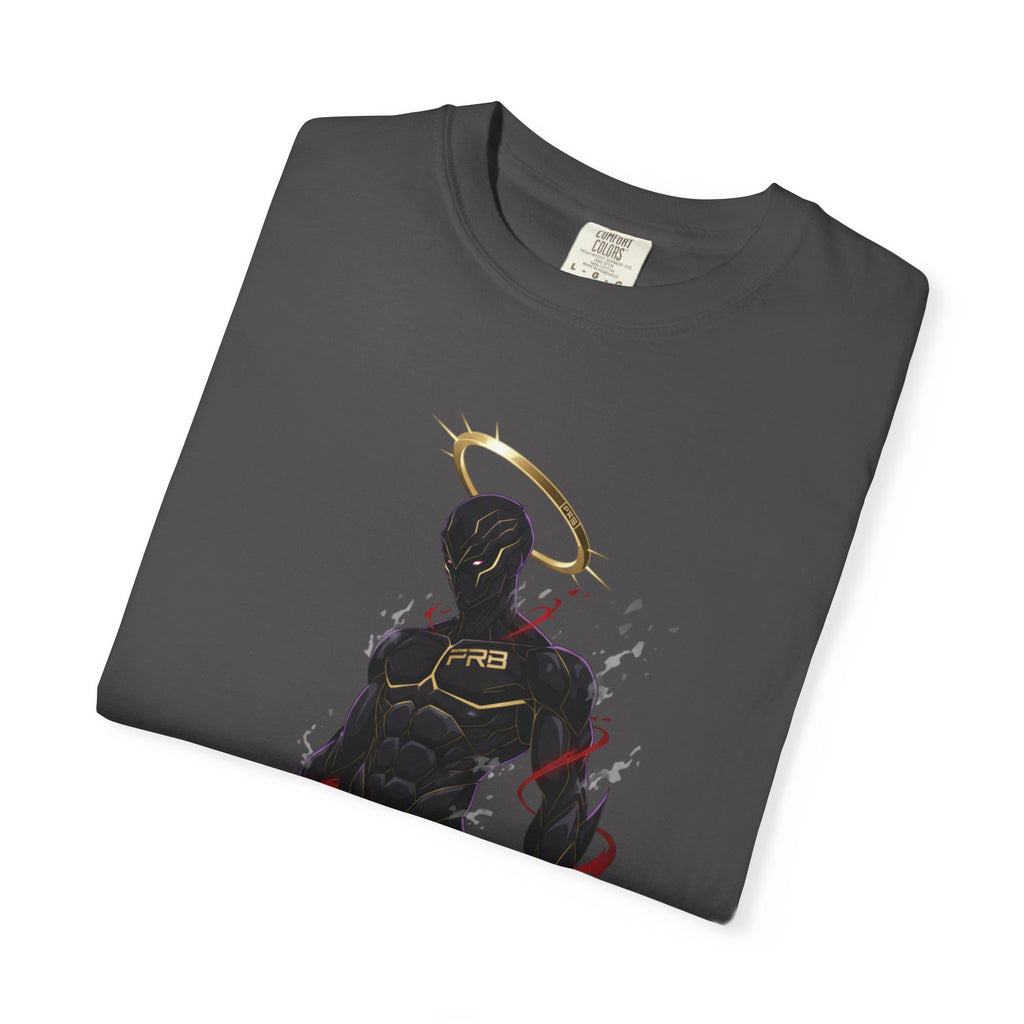 PRB Shadow Hero Graphic T-Shirt — Haloed Vigilante Illustration by Power Runs Black