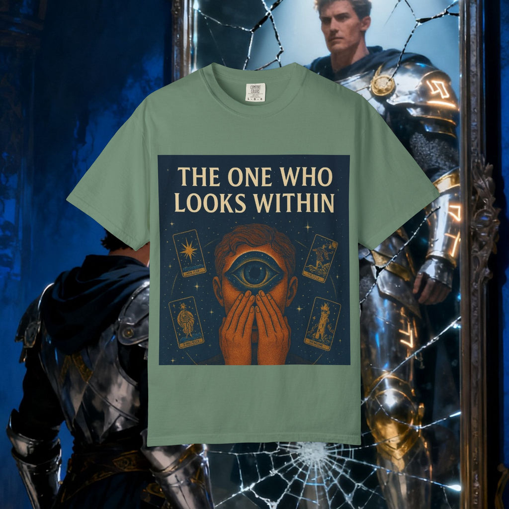 PRB Tarot Eye T-Shirt — "The One Who Looks Within" Mystical Graphic Tee by Power Runs Black