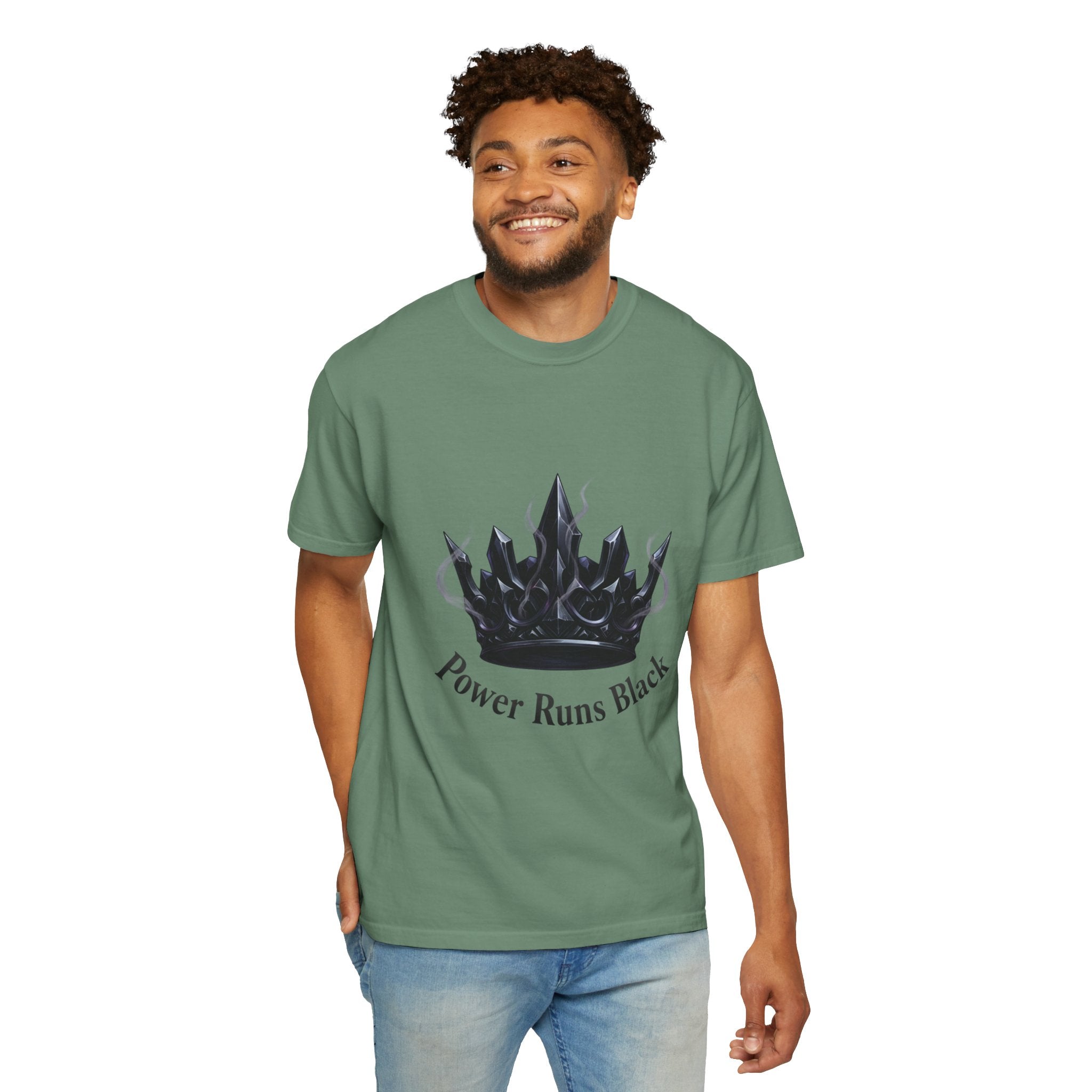 PRB Power Runs Black Crown Graphic T-Shirt by Printify