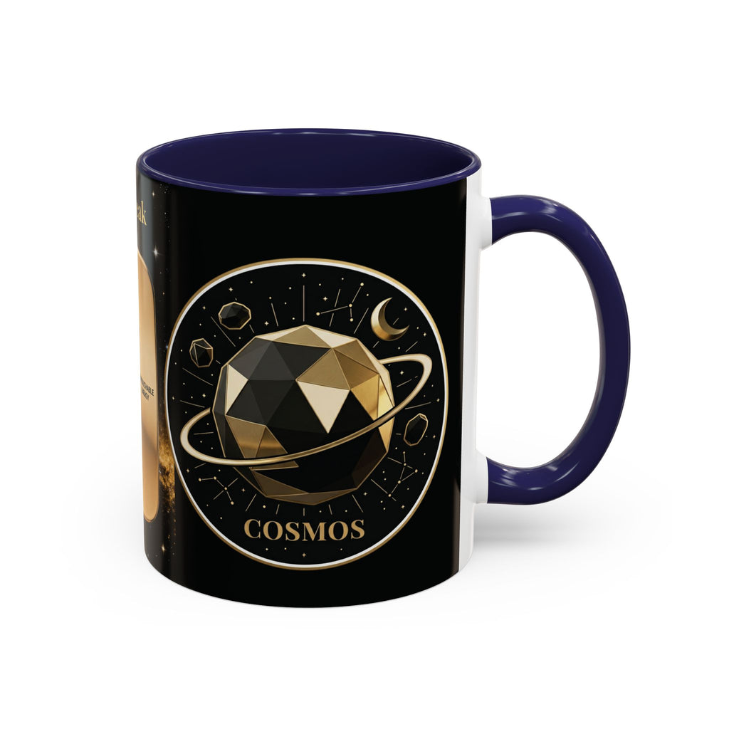 PRB Gold Cosmos Design Accent Coffee Mug | The Break, Planet Illustration by Power Runs Black