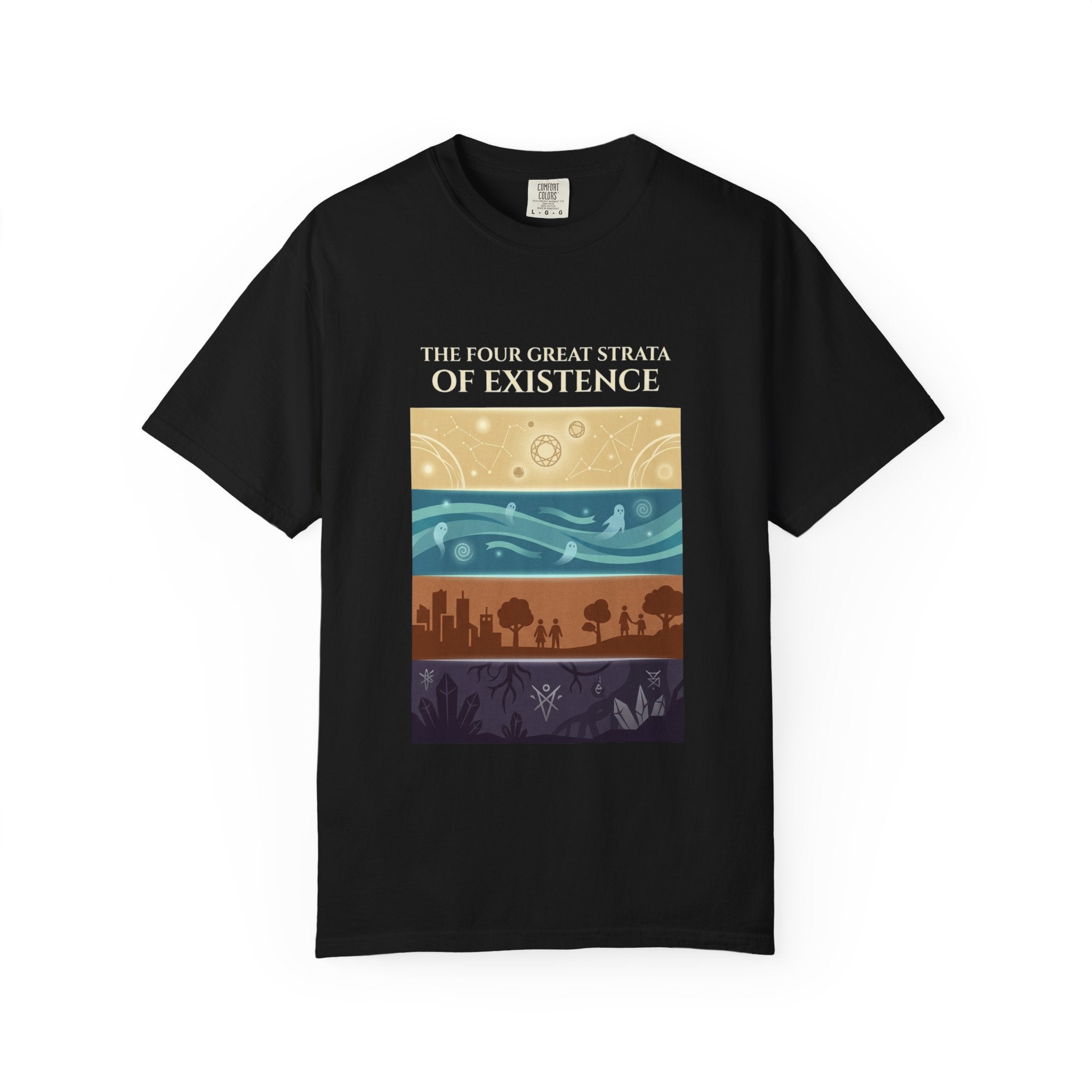 Desert to Night Sky Landscape T-Shirt | Vintage Garment-Dyed Graphic Tee by Printify