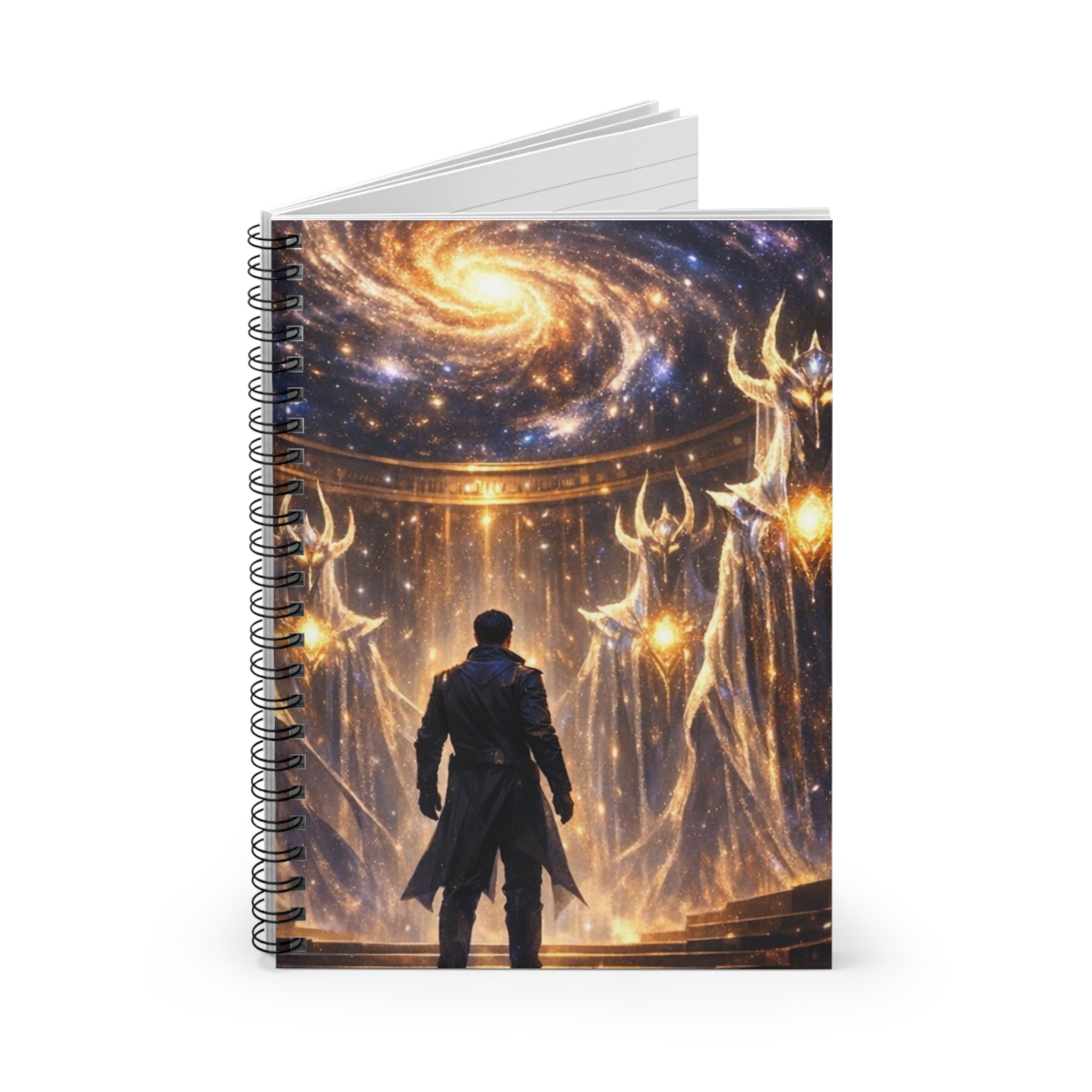 PRB Eternal Witnesses Spiral Notebook | Ruled Journal, Cosmic Fantasy Cover by Printify